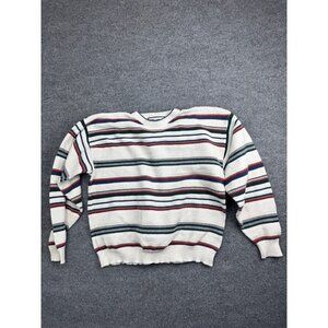 Vintage Shenandoah Sweater Men's XL Cable Knit Striped USA Made 90s Golf